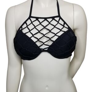 Shade & Shore Net‎ Bikini Top Size 36B Black